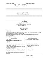 giáo án lớp 3 tuần 27