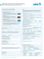 credit card application agreement