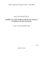 Nghiên cứu công nghệ tuyển quặng mangan Tân Bình, Vị Xuyên, Hà Giang