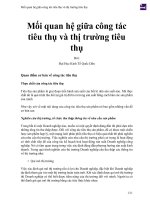 Mối quan hệ giữa công tác tiêu thụ và thị trường tiêu thụ