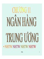 Bài giảng lý thuyết tiền tệ chương 11   ngân hàng trung ương
