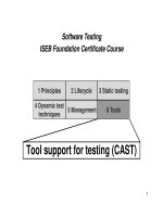 Tool support for testing (CAST)