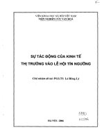 Sự tác động của kinh tế thị trường vào lễ hội tín ngưỡng