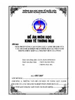 giải pháp nâng cao năng lực cạnh tranh của các doanh nghiệp phân phối bán lẻ việt nam trong điều kiện là thanh viên của wto