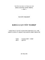 NGHỆ THUẬT TẠO SỨC MẠNH TỔNG HỢP BẰNG LỰC, THẾ, THỜI CỦA ĐẢNG TA TRONG CUỘC KHÁNG CHIẾN CHỐNG MỸ