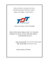 phân tích hoạt động cho vay doanh nghiệp tại ngân hàng phương đông chi nhánh quận 4