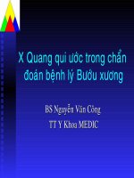 X QUANG BỆNH LÝ BƯỚU XƯƠNG