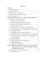 Một số giải pháp chủ yếu nhằm tăng cường thu hút vốn đầu tư nước ngoài trong lĩnh vực nông lâm nghiệp tại tỉnh thái nguyên