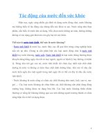 Tác động của nước đến sức khỏe