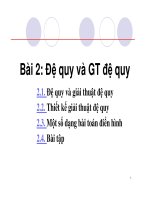 bài 2 đệ quy và gt đệ quy
