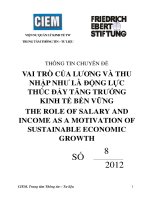 Vai trò của lương và thu nhập như là động lực thúc đẩy tăng trưởng kinh tế bền vững