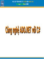 công nghệ ado.net cới c# - sử dụng visual studio 2005 wizards để thực hiện các hoạt động theo cơ chế ngắt kết nối