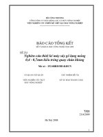Nghiên cứu thiết kế máy sấy gỗ lạng mỏng 0,4-0,7 mm kiểu trống quay chân không