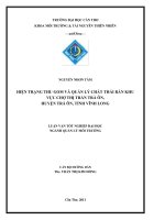 hiện trạng thu gom và quản lý chất thải rắn khu vực chợ thị trấn trà ôn, huyện trà ôn, tỉnh vĩnh long