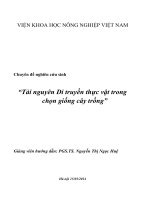 TIỂU LUẬN   TAI NGUYÊN DI TRUYỀN THỰC vật