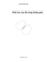 Các dạng toán hình tọa độ không gian - Phương trình mặt phẳng