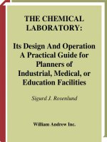 the chemical laboratory its design and operation a practical guide for planners of industrial, medical, or educational facilities