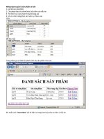 Web project quản lý sản phẩm cơ bản