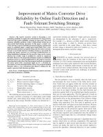 [Khiem] improvement of matrix converter drive reliability by online fault detection and a fault tolerant switching strategy IEEE trans