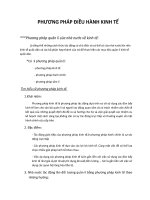 PHƯƠNG PHÁP ĐIỀU HÀNH KINH TẾ