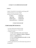 Cài đặt và cấu hình Exchange Server 2007