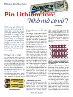 Pin Lithium-ion "nhỏ mà có võ