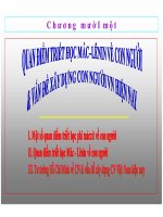 Qan điểm triết học mac lênin về con người và vấn đề xây dựng cong người hiện nay