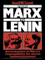from marx to lenin an evaluation of marx's responsibility for soviet authoritarianism