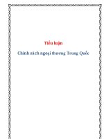 Tiểu luận: Chính sách ngoại thương Trung Quốc