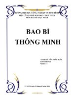 Báo cáo bao bì: bao bì thông minh cấp cao