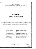 Nghiên cứu công nghệ và ứng dụng vật liệu tổ hợp cacbon dùng trong phẫu thuật chỉnh hình