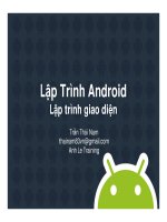 Lập Trình Android Lập trình giao diện