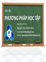 chủ đề phương pháp học tập