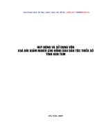 luận văn thạc sĩ Huy động và sử dụng vốn xóa đói giảm nghèo cho đồng bào dân tộc thiểu số tỉnh KonTum