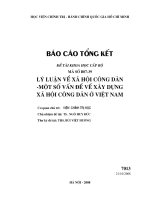 Lí luận về xã hội công dân một số vấn đề về xây dựng xã hội công dân ở việt nam