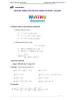 chuyên đề 6 phương trình - bất phương trình mũ và logarit