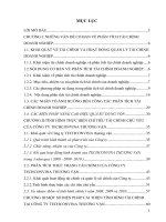 phân tích một số chỉ tiêu tài chính căn bản và biện pháp nâng cao hiệu quả hoạt động tài chính của công ty techconvina thương vận