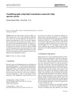 nanolithography using high transmission nanoscale ridge aperture probe