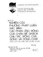 báo cáo nghiên cứu phương pháp luận xác định các phản ứng động của chân đế dkbcđ chịu tác động của sóng và dòng chảy