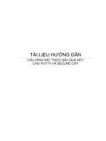Tài liệu hướng dẫn cấu hình xác thực SSH qua key cho Putty và Secure CRT