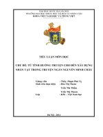 Tiểu luận : TỪ TÌNH HUỐNG TRUYỆN CHO ĐẾN XÂY DỰNG NHÂN VẬT TRONG TRUYỆN NGẮN NGUYỄN MINH CHÂU