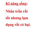 kĩ năng sống: Nhân trần rất tốt nhưng lạm dụng sẽ rất có hại cho sức khỏe