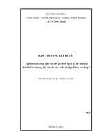 Nghiên cứu công nghệ và chế tạo thiết bị xử lý, tái sử dụng chất thải rắn trong dây chuyền sản xuất tấm lợp Fibro xi măng