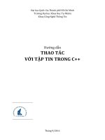 THAO TÁC VỚI TẬP TIN TRONG C++