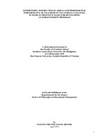 Kỹ năng giám sát, kỹ năng giảng dạy và năng lực chuyên môn của giảng viên các trường Cao đẳng nghề tại tỉnh Nghệ An Cơ sở xây dựng chương trình tăng cường
