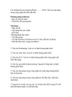 Các hướng báo cáo chuyên đề lớp đại học xúc tác  2014