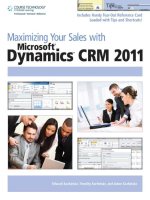maximizing your sales with microsoft dynamics crm 2011 [electronic resource]