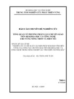 đánh giá tình hình tổ chức chuyển giao và tiêp nhận công nghệ các tỉnh miền núi phía bắc