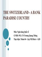 the switzerland - a bank paradise country