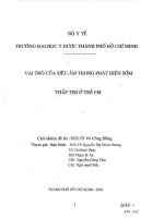 Vai trò của siêu âm trong phát hiện sớm thấp tim ở trẻ em